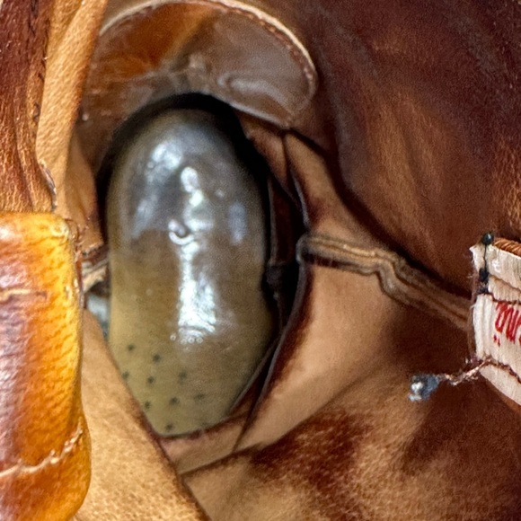 Tony Lama Vintage Ostrich Leather Western Boots Mens 9 D Brown USA - Picture 13 of 16
